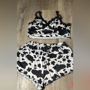 Cow print pjs